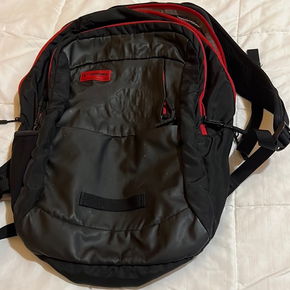 Timbuk2 laptop backpack black and red - Picture 2 of 4